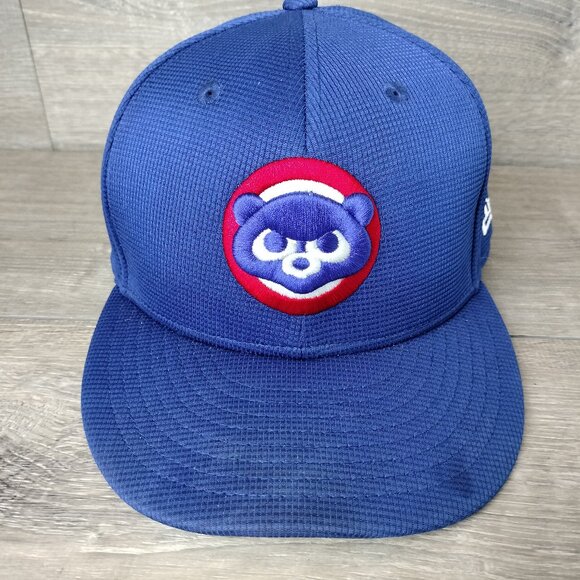 Chicago Cubs New Era 59Fifty Hat Cubbie Bear Logo Fitted Size 7 3/4 Baseball Cap - Picture 1 of 12